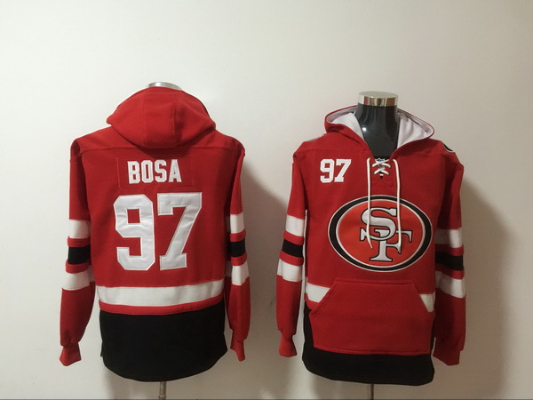 Men Nike San Francisco 49ers Nick Bosa 97 NFL Winter Thick Hoodie