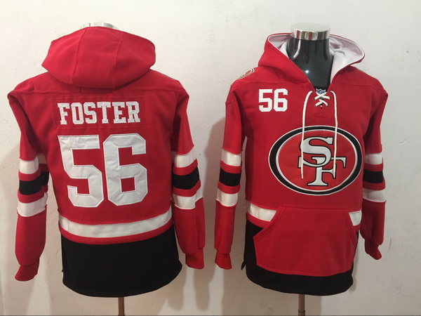 Men Nike San Francisco 49ers Reuben Foster 56 NFL Winter Thick Hoodie