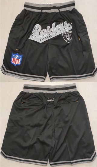 Men Las Vegas Raiders Black Shorts Run Small