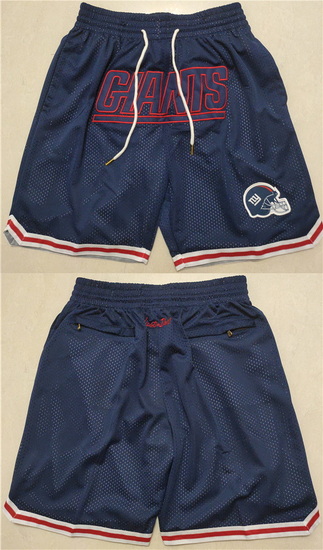 Men New York Giants Navy Shorts Run Small 2