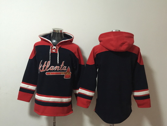 Men Atlanta Braves Blank Stitched Hoodie