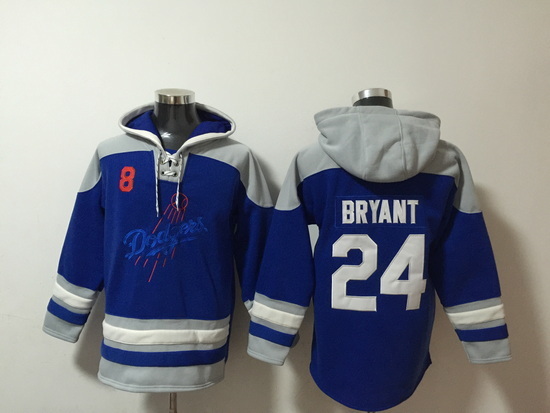 Men Los Angeles Dodgers 24 Kobe Bryant Stitched Hoodie