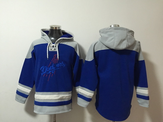 Men Los Angeles Dodgers Blank Stitched Hoodie