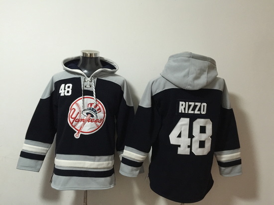 Men New York Yankees 48 Anthony Rizzo Stitched Hoodie