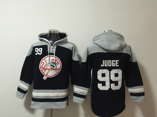 Men New York Yankees 99 Aaron Judge Stitched Hoodie