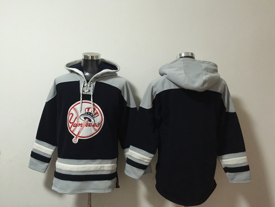 Men New York Yankees Blank Stitched Hoodie