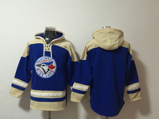 Men's Toronto Blue Jays Blank Blue Stitched Hoodie