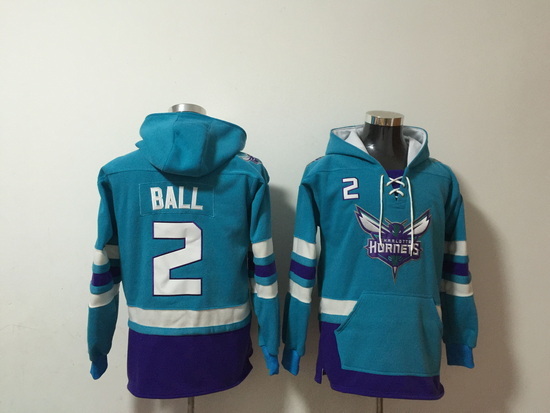 Men Charlotte Hornets #2 Lamelo Ball Pullover NBA Hoodie