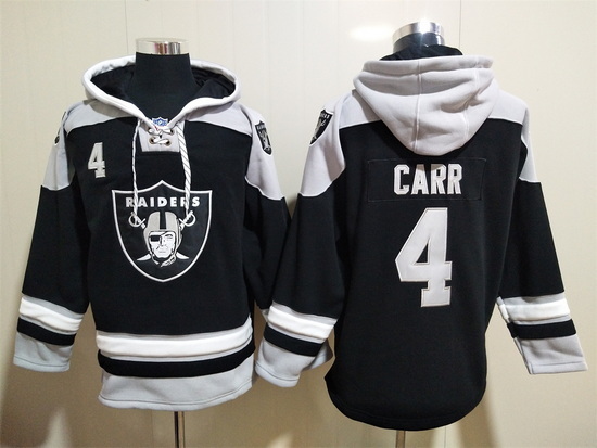 Men Las Vegas Raiders 4 Derek Carr Stitched Hoodie