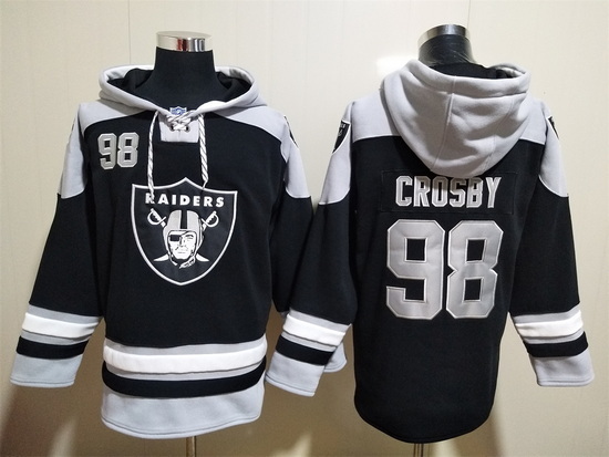 Men Las Vegas Raiders 98 Maxx Crosby Stitched Hoodie