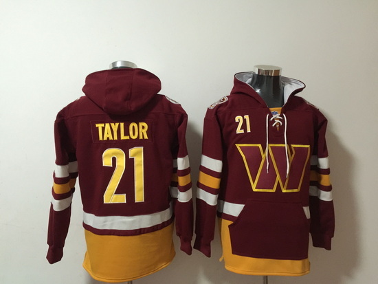 Men Washington Commanders 21 Sean Taylor Red Stitched Hoody