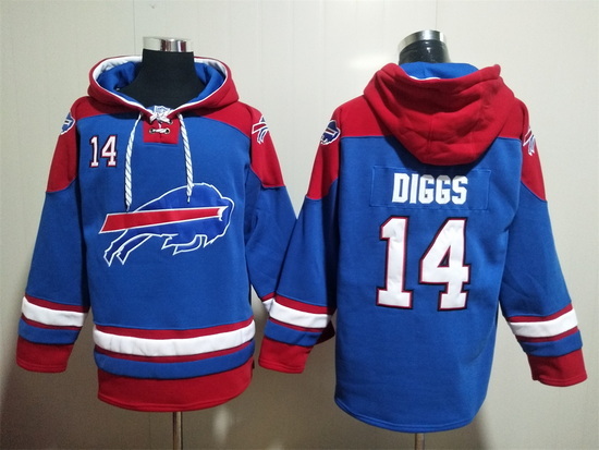 NFL Men Buffalo Bills 14 Stefon Diggs Stitched Hoodie