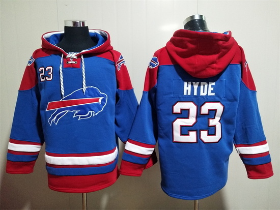 NFL Men Buffalo Bills 23 Micah Hyde Stitched Hoodie