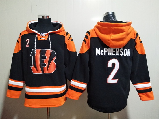 NFL Men Cincinnati Bengals 2 Evan McPherson Stitched Hoodie