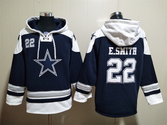 NFL Men Dallas Cowboys 22 Emmitt Smith Stitched Hoodie