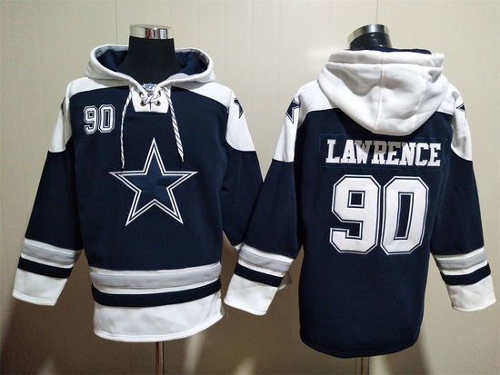 NFL Men Dallas Cowboys 90 Demarcus Lawrence Stitched Hoodie