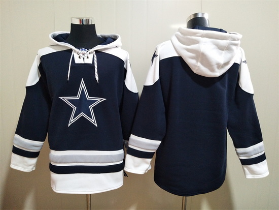 NFL Men Dallas Cowboys Blank Stitched Hoodie II