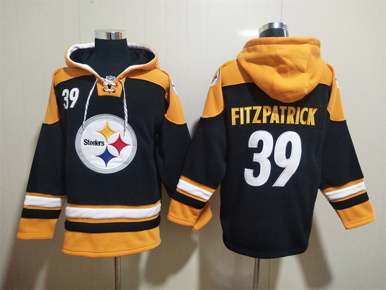 NFL Men Pittsburgh Steelers 39 Minkah Fitzpatrick Stitched Hoodie