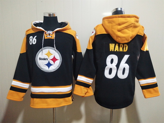 NFL Men Pittsburgh Steelers 86 Hines Ward Stitched Hoodie