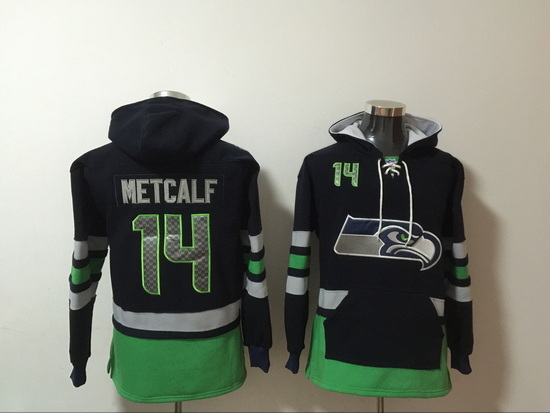 NFL Men Seattle Seahawks 14 DK Metcalf Stitched Hoodie