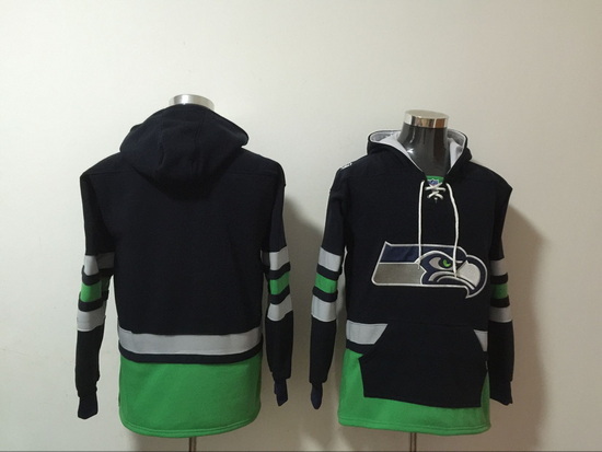 NFL Men Seattle Seahawks Blank Stitched Hoodie