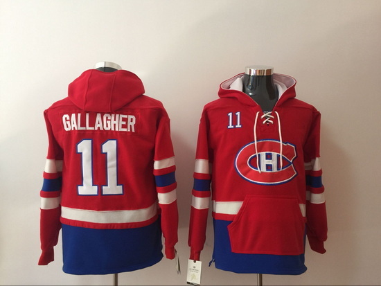 Men Montreal Canadiens Brendan Gallagher 11 Blue Stitched NHL Hoodie