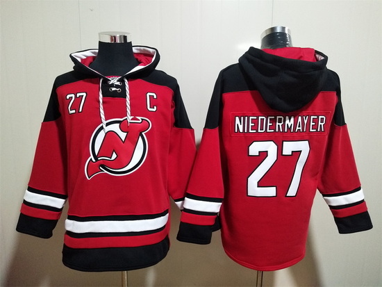 Men New Jersey Devils #27 Scott Niedermayer Stitched Hoody