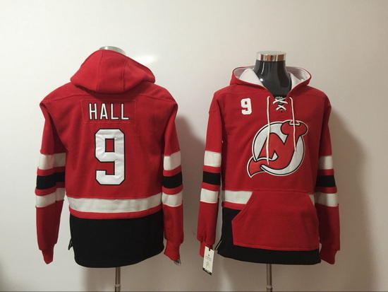 Men New Jersey Devils 9 Taylor Hall Stitched Hoodie