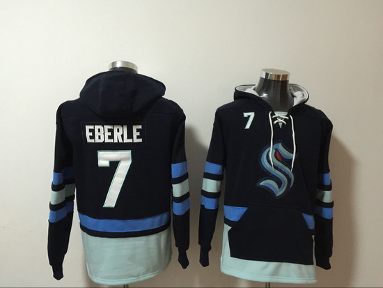 Men Seattle Kraken 7 Jordan Eberle Stitched Hoodie