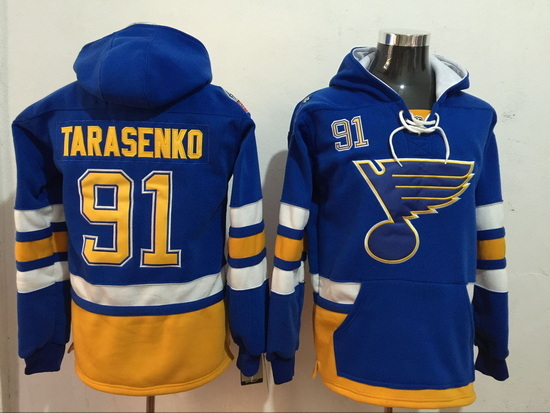 Men St.Louis Blues 91 Vladimir Tarasenko Stitched Hoodie