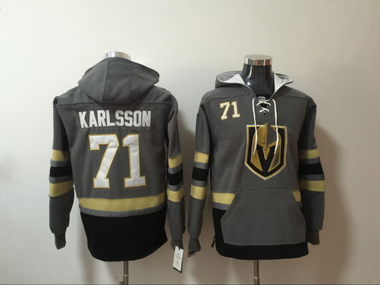 Men Vegas Golden Knights 71 William Karlsson Stitched Hoodie