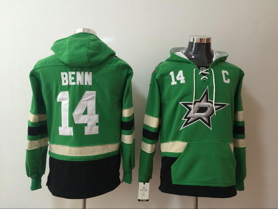 Men's Dallas Stars #14 Jamie Benn Stitched Hoody