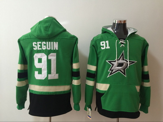 Men's Dallas Stars #91 Tyler Seguin Stitched Hoody