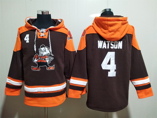 Cleveland Browns Sitched Pullover Hoodie #4 Deshaun Watson