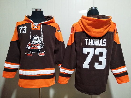 Cleveland Browns Sitched Pullover Hoodie #73 Joe Thomas