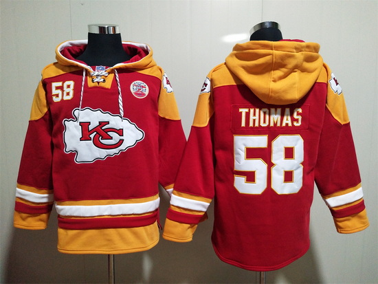 Kansas City Chiefs Sitched Pullover Hoodie #58 Derrick Thomas