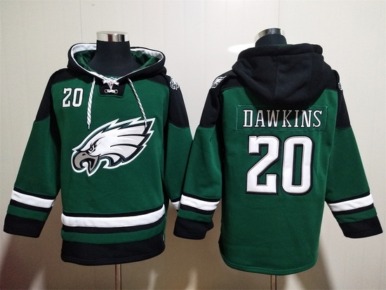 Philadelphia Eagles Green Sitched Pullover Hoodie#20 Brian Dawkins