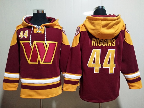 Washington Commanders Red Sitched Pullover Hoodie #44 John Riggins