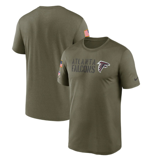 Men Atlanta Falcons Olive 2022 Salute To Service Legend Team T Shirt