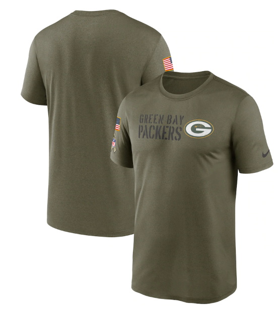 Men Green Bay Packers Olive 2022 Salute To Service Legend Team T Shirt