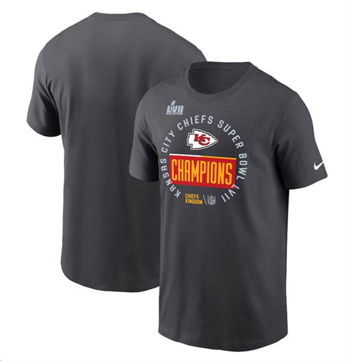 Men's Kansas City Chiefs Super Bowl LVII Champions Locker Room Trophy T-Shirt