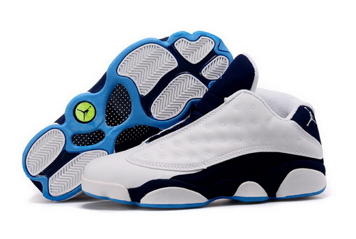 Air Jordan 13 Shoes 2015 Womens Low White Black Blue