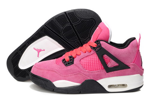 Air Jordan 4 Shoes 2013 Womens Anti Fur Pink Black