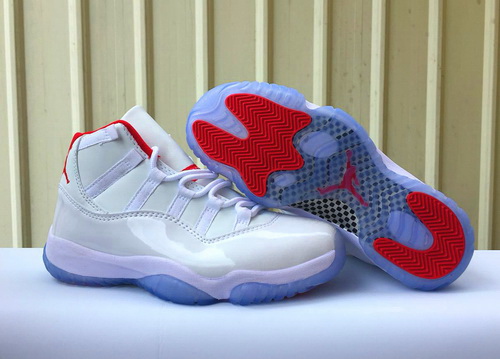 Men Air Jordan 11 Shoes White Blue Red