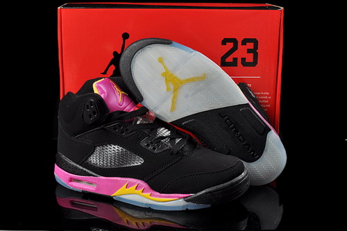 Air Jordan 5 V Shoes 2013 Womens DMP Edition Black Pink