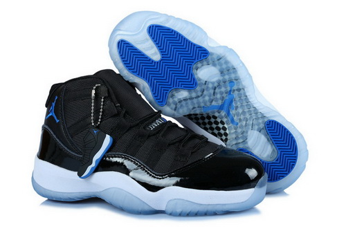 Air Jordan 11 Shoes 2014 Womens Grade AAA Black White Blue