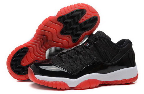 Air Jordan 11 Shoes 2015 Womens Low Black Red White