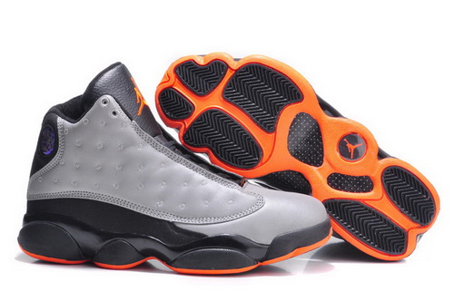 Air Jordan 13 Shoes 2014 Womens 3M Grey Black Orange