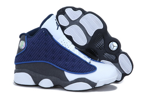 Air Jordan 13 Shoes 2013 Womens Navy Blue White Grey