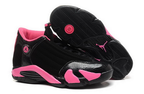 Air Jordan 14 Shoes 2015 Womens Black Pink